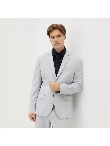 Reserved Slim fit blézer világos szürke