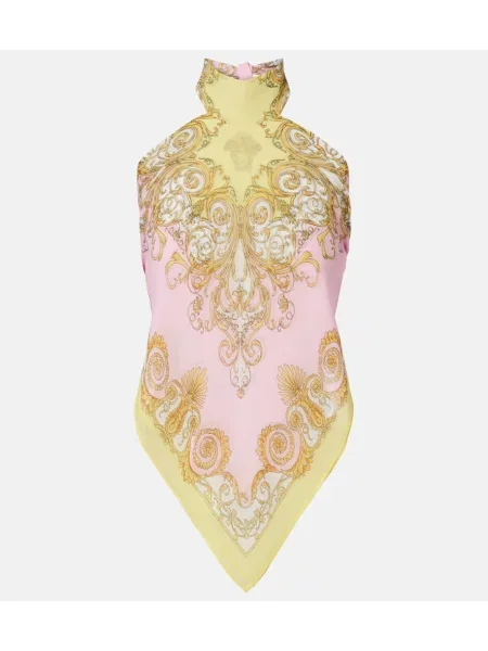 Top Versace cu imagine roz