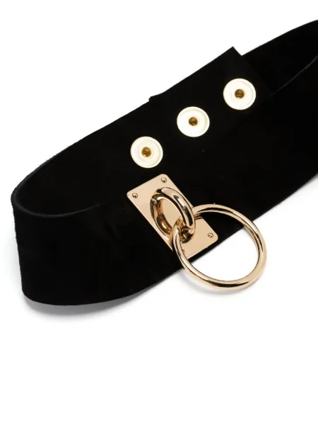 Colier Manokhi din piele de căprioară negru