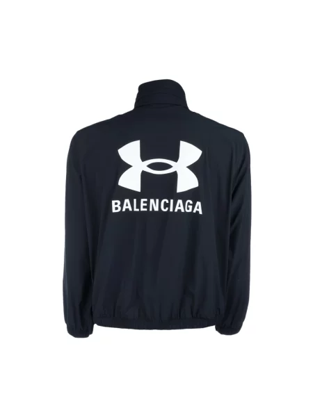 Lniana kurtka Balenciaga czarna