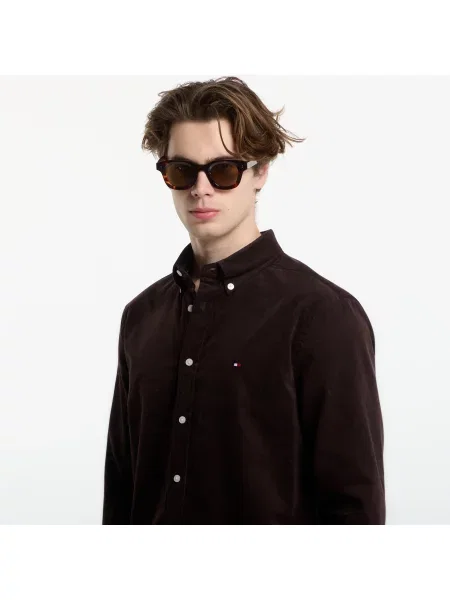 Tommy Hilfiger Koszula Solid ciemny brązowy