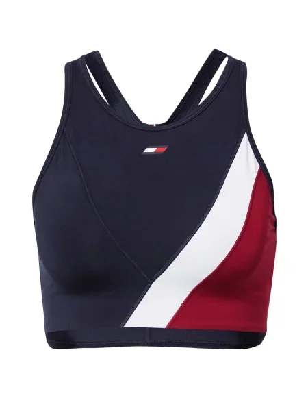 Olcsóbban. Tommy Hilfiger Mid Intensity Rwb Colour-Block kék fitness melltartó. Méret: M fekete