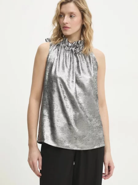 Блуза Answear Lab с меланжов десен сребристо