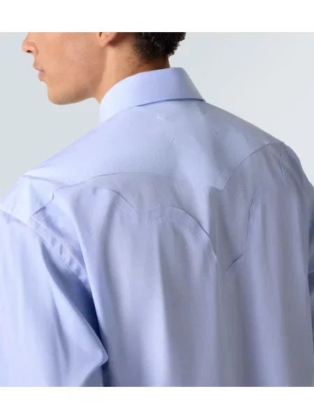 Cămașă Maison Margiela din poplin albastru