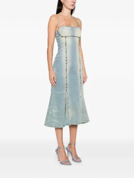 Rochie Blumarine cu tepi cu crăpătură de costum albastru
