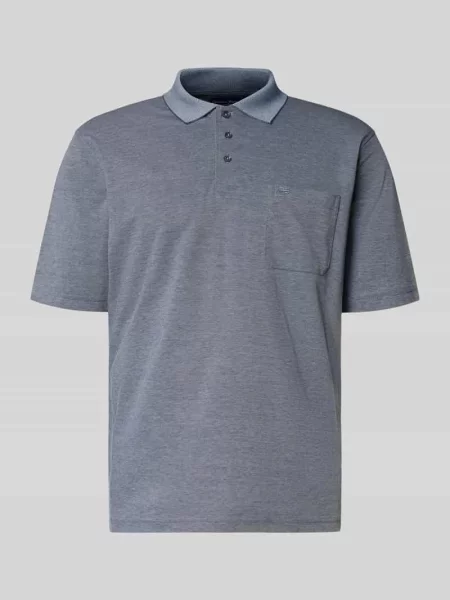 Koszulka polo o kroju regular fit z brustaszą Christian Berg Men niebieska