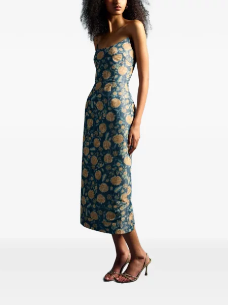 Rochie midi Markarian cu imagine albastru