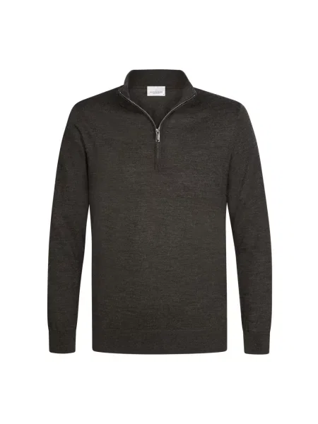 Sweter Profuomo wełniany brązowy