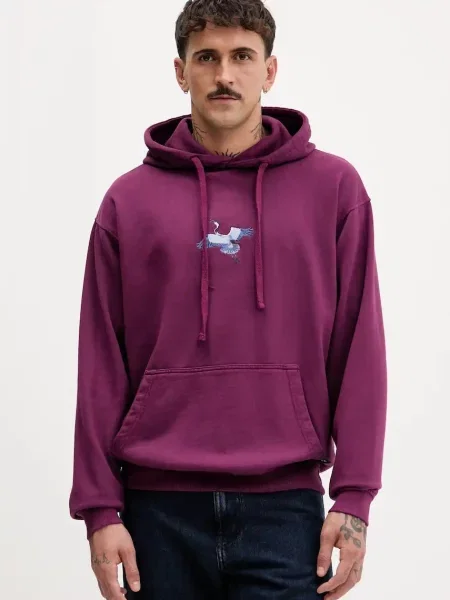 Kaotiko hanorac de cu glugă cu imprimeu violet