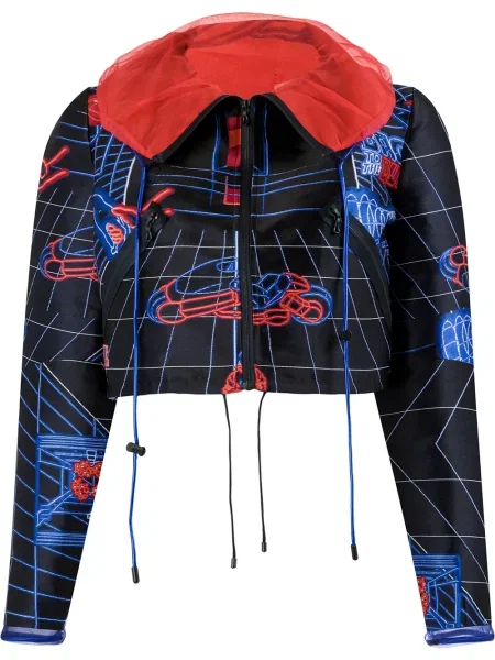 Geacă Quetsche cu guler italian negru