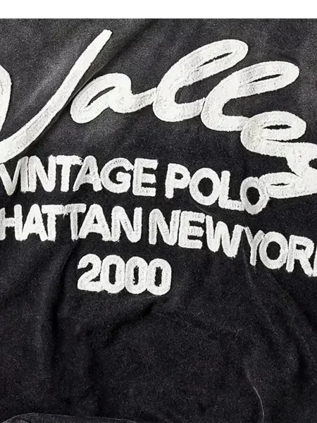 Lung tricou Vale cu autograf negru