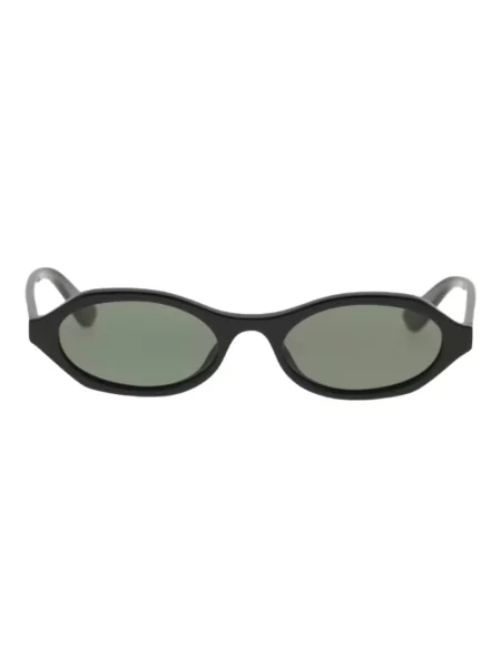 Okulary przeciwsłoneczne Alexander Mcqueen w geometryczne wzory brązowe