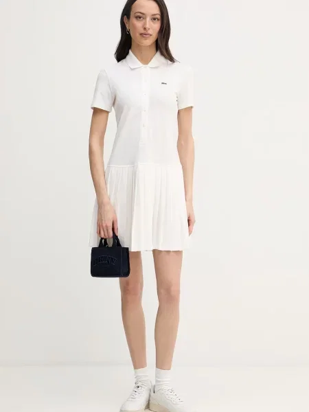 Lacoste rochie simplă cu bej