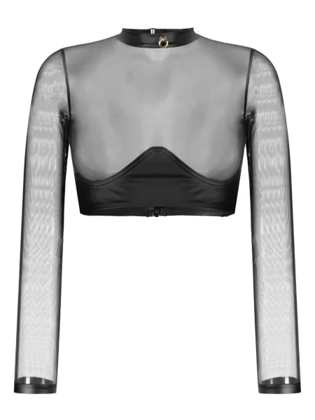 Top Maison Close lung negru
