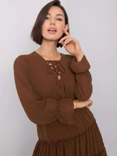 Rochie Fashionhunters de costum maro