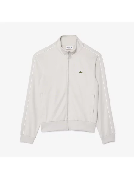 Lacoste Kurtka Dresowa Paris Piqué Zapinana Z Przodu Na szara