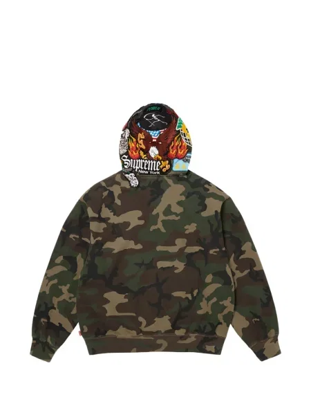 Hanorac cu glugă Supreme verde