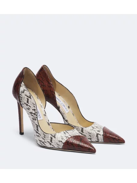 Pantofi cu toc Jimmy Choo din piele cu model piele de șarpe