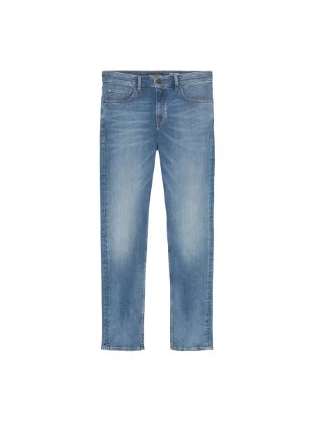 Jeansy o kroju shaped regular fit z niskim stanem model ‘SJÖBO’ niebieskie