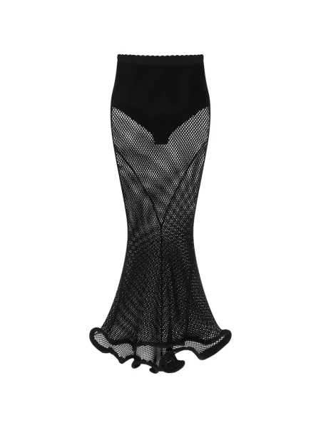 Spódnica midi Givenchy z falbankami do kolan czarna