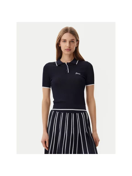 Guess Поло Slim Fit cиній