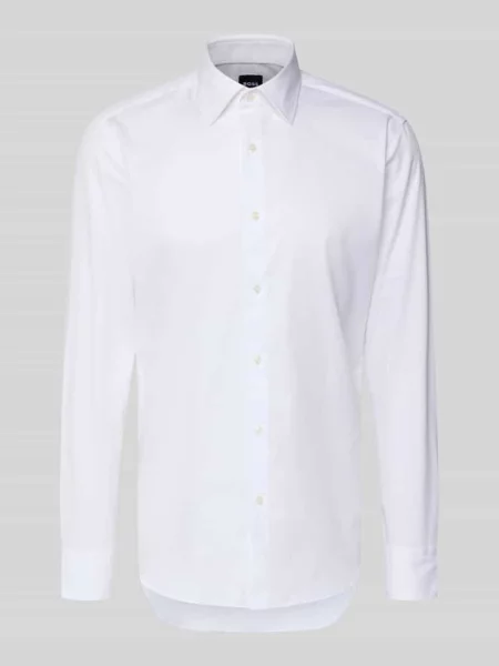 Koszula casualowa z mieszanki bawełny w kroju regular fit model Boss biała