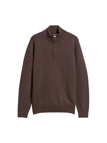 Sweter Barbour wełniany brązowy