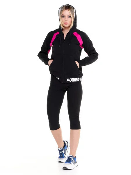 Bluza z z kaptur na co dzień na siłownię czarna