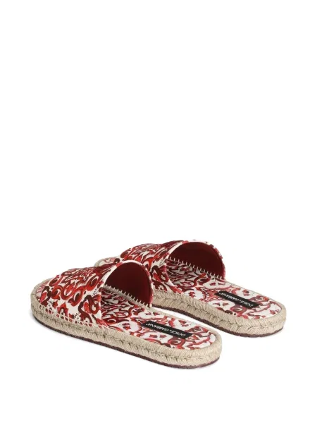 Espadrile Dolce & Gabbana cu imagine din canvas alb