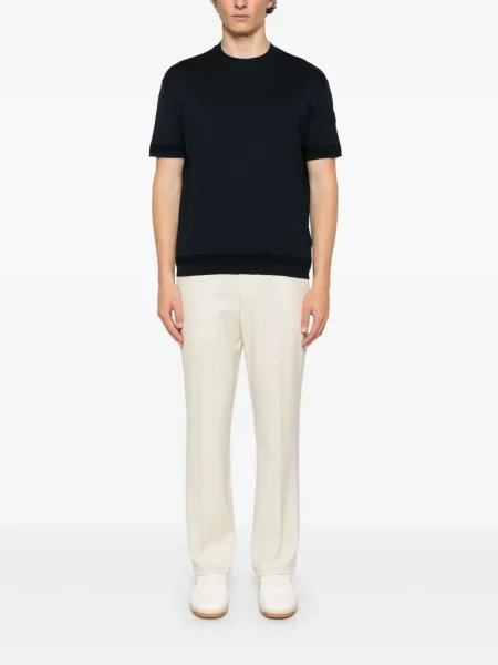 Tricou Moncler tricotate albastru