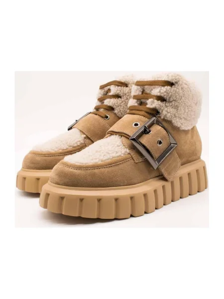 Pantofi Voile Blanche din dantelă bej