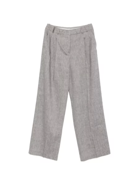 Pantaloni Peserico plisate gri