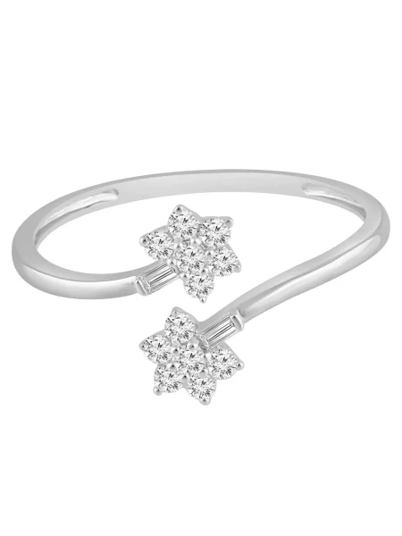 Diamant Exquis Prsteň Ring aus Weißgold mit Diamant strieborná