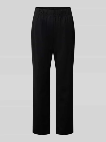 Spodnie o kroju regular fit z mieszanka lyocellu model ELFO' Weekend Max Mara czarne