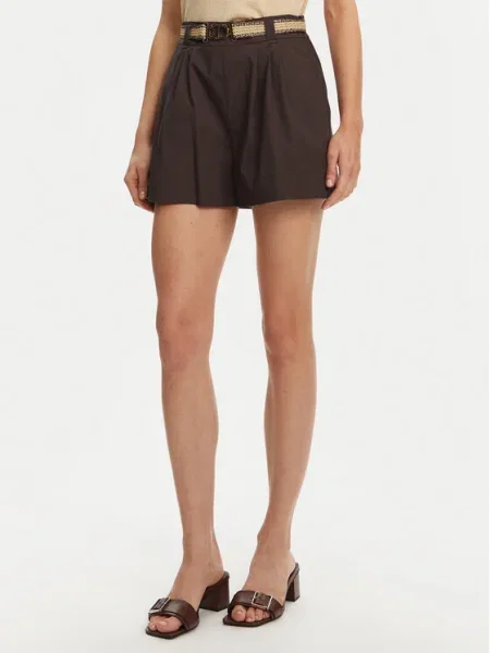 Pantaloni scurți Twinset maro