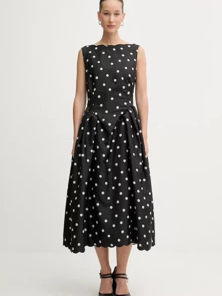 Stine Goya rochie midi evazați negru