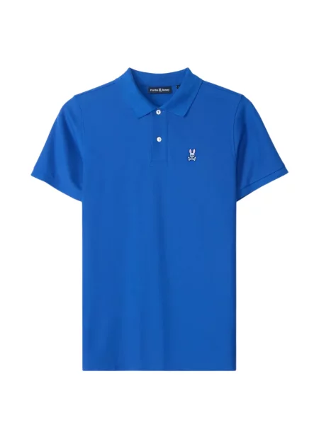 Haftowana koszulka polo Psycho Bunny niebieska