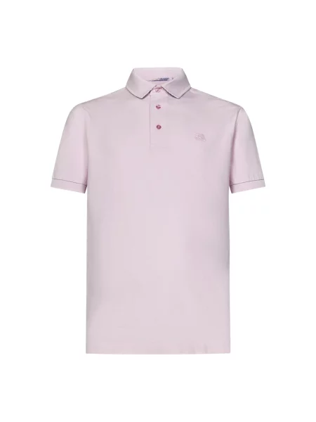 Haftowana koszulka polo Etro różowa