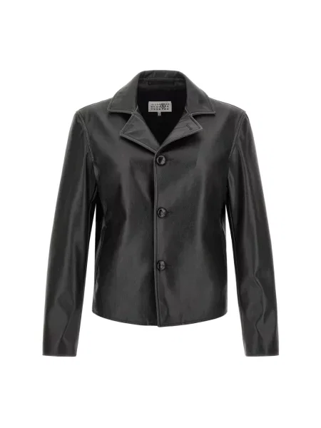 Kurtka skórzana Mm6 Maison Margiela czarna