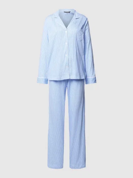 Piżama z wzorem w paski Lauren Ralph Lauren