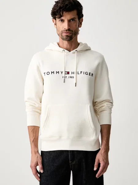 Tommy Hilfiger hanorac cu glugă pentru bărbați cu bej