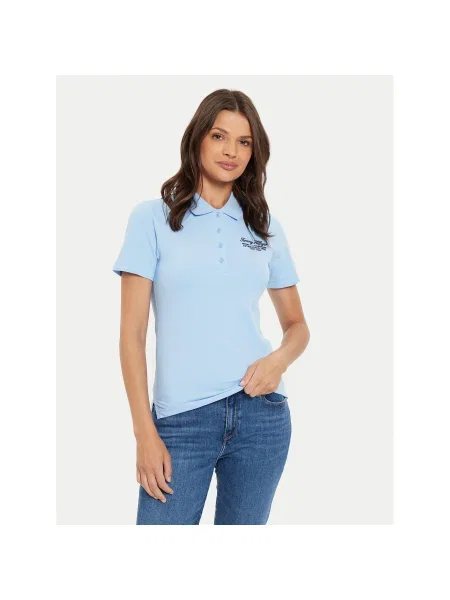 Tommy Hilfiger Pólóing Script Slim Fit kék