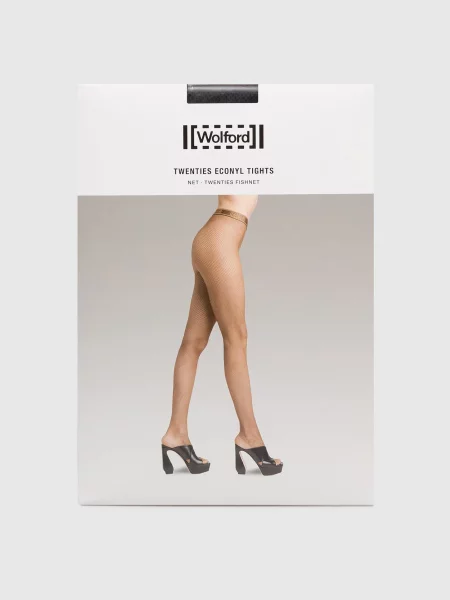 Колготы Wolford с сеткой в сеточку черные