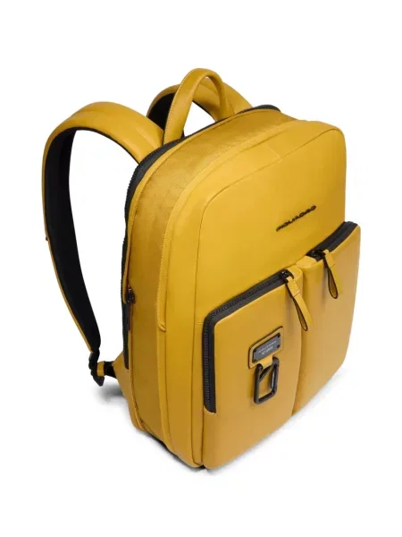 Rucsac Piquadro din piele galben