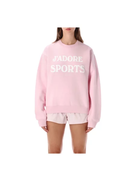 Bluza nierozpinana Sporty And Rich z okrągłym dekoltem różowa