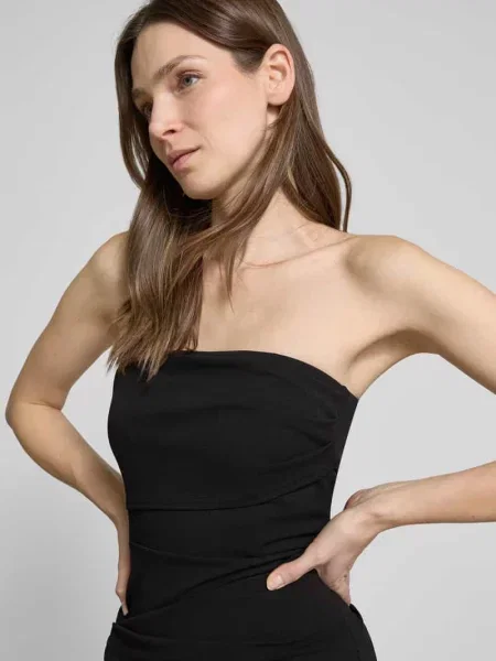 Sukienka wieczorowa z marszczeniami model ‘Selene’ Sistaglam czarna
