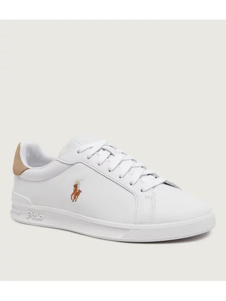 Sneakerși Polo Ralph Lauren din piele alb