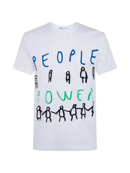 Tricou Comme Des Garçons Shirt cu imagine alb