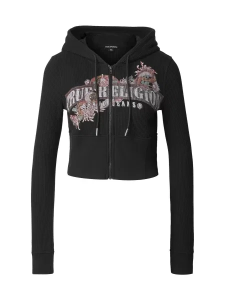 True Religion Mikina zelená / růžová / černá bílá