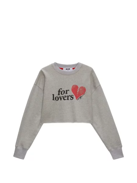 Hanorac Msgm cu motiv cu inimi gri